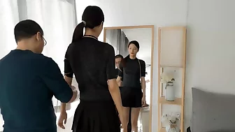 Xia Ke, Black Skirt, Stockings, Tight Bondage