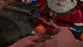 Yuan is sucking dick on a Christmas eve