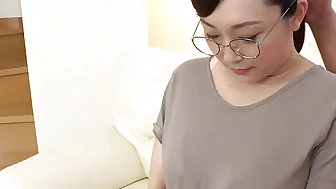 Married Woman with Big Tits and Glasses Comes to Porn Interview - Part.1