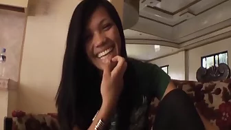 Slim Filipina amateur gets naked sucks then fucks